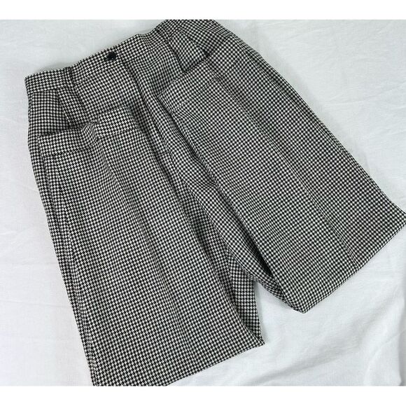 Womens Talbots Vintage Wool Black/White Houndstooth Lined Pants Cuffed Size 12 - Picture 12 of 13